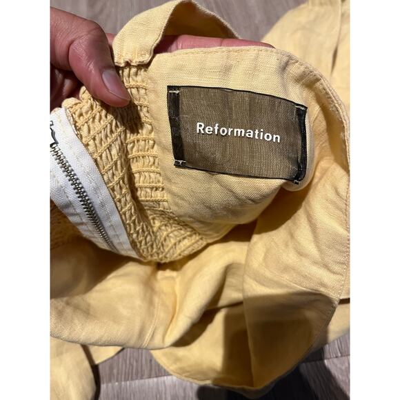 Reformation - Brigitte Dress / Yellow / Size 2 - Picture 6 of 7